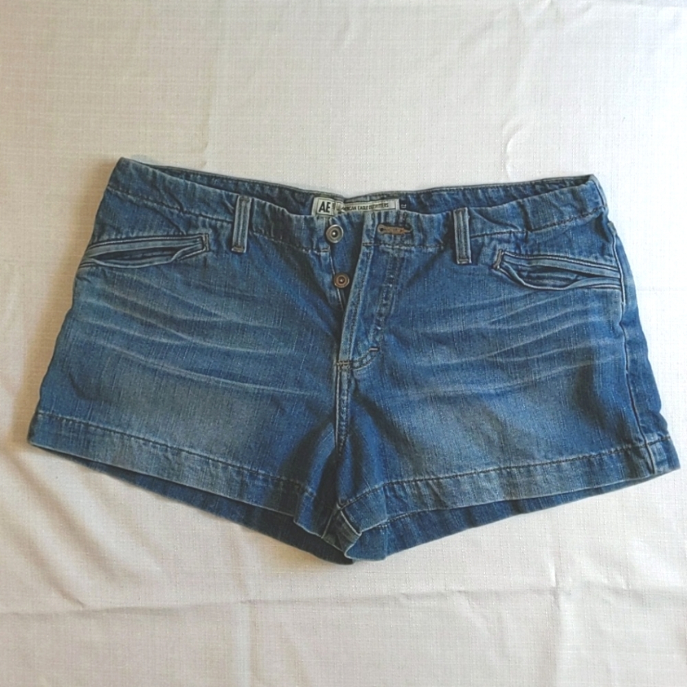 AE Button Up Jean Shorts